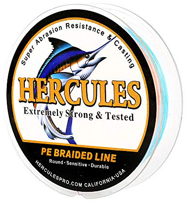 HERCULES Super Cast 100m - 2000m Yards Geflochtene Angelschnur 10lb - 300lb Test für Salzwasser Süßwasser PE Geflecht Fischdraht Superline 8 Stränge