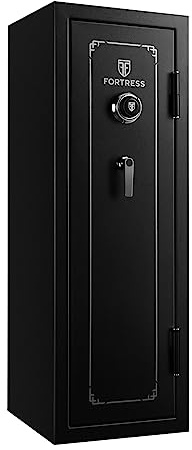 Fortress 14-Gun Fireproof Safe with Combination Lock, Black | 14-Gun with Combination Lock