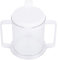 wosume Water Cup, Double Handle Mug Lightweight Water Drinking Cup Spill-Proof Sippy Cup for Children Elderly