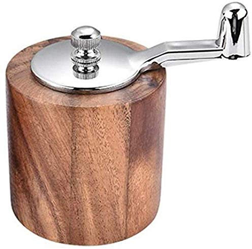 Moulin À Sel Et À Poivre, Moulin À Poivre En Bois Salière À Une Manivelle Avec Poignée Classique Et Rotor En Céramique Réglable