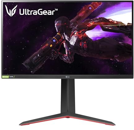 LG 27GP850-B Ultragear Gaming Monitor 27-Inch QHD (2560 x 1440) Nano IPS Display 1ms Response Time 165Hz Refresh Rate NVIDIA G-SYNC Compatible AMD FreeSync Premium Tilt/Height/Pivot Adjustable Stand