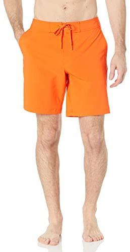 Amazon Essentials Short de Surf pour La Baignade Homme, Orange, L