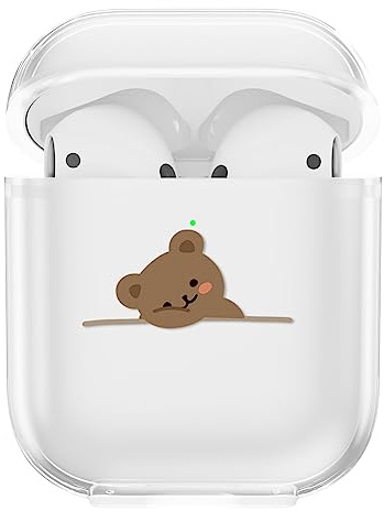 CasurvivePro Kopfhörer für AirPods 2 & 1 Hüllen, transparente TPU-Hüllen mit niedlichem Muster, Apple AirPods 2nd Gen 1st Ladehüllen Hüllen