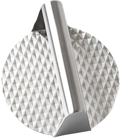 Happyyami Ergonomic Handle Meat Presser Stainless Steel Burger Press Round Patty Maker Easy to Shape Non-stick Surface