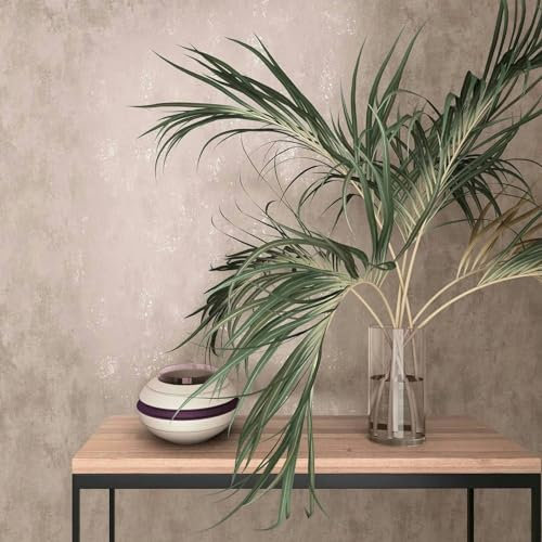 K&L Wall Art Metallic Vliestapete Vintage Strukturtapete Wohnzimmer Bilder Beige Graue glänzende Luxustapete inkl. Tapezier-Ratgeber
