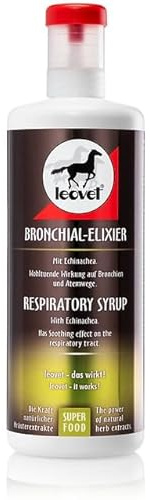 RL24 leovet - Bronchial Elixier – 1 x 1000 ml Flasche | Ergänzungsfuttermittel mit Anis, Fenchel & Echinacea – wohltuend für Bronchien & Atemwege – Kräuter-Saft für Pferde