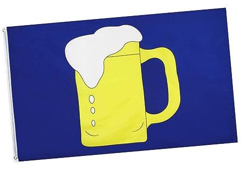 DIKACA Bier Zeichen Wanddekoration Wandkunst Dekoration Bierschilder Wanddekoration Flagge für Party Embleme biergläser Parteifahne Flagge bunt Haushalt das Schild Dekorationen schmücken
