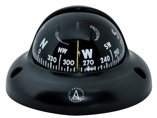 Autonautic - Surface Mount Compass - C3001 - Suited for Use Kayak in a Rib or Dinghy - 2 1/3 Dial Black - Made in Europe