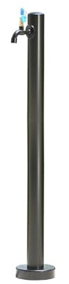 Robinet Fontaines Extérieures avec Verrou, Poteau de Robinet Fontaine Jardin Noir pour Cour, Colonne Fontaines Extérieures Ronde Verticale, Robinets en Acier Inoxydable(95cm/37.4in)
