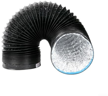 Robuster Lüftungsschlauch aus PVC-Aluminiumfolie, perfekte Luftführung für Küchenabluftventilatoren mit skalierbarem Design (100 cm)