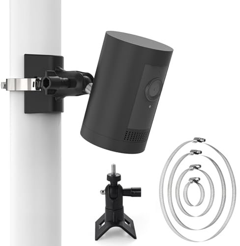 Aiyraa Ring Halterung für Stick Up Cam, Masthalterung Pole Montagehalterung für Ring Spotlight Cam Pro, Zubehör für Ring Kamera Halterung Outdoor, Kompatibel mit Innen und Außenkameras