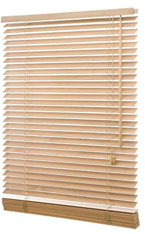 Ventanara Holzjalousie 35mm Holz Jalousie Jalousette Echtholz (Eiche, 80 x 130 cm)