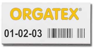 ORGATEX Magnetischer Etikettenträger StandardLabel, 38 x 75 mm, 100 Stück | Vollflächige Magnetfolie; transparentes PVC; 3-seitige Öffnung; für Regal- und Lagerkennzeichnung