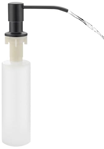 Dispenser di sapone per lavello, ricaricabile, dispenser di sapone per lavello da cucina, tubo di estensione, pompa in schiuma, supporto decorativo per shampoo, lozioni per le mani, bagno e bagno