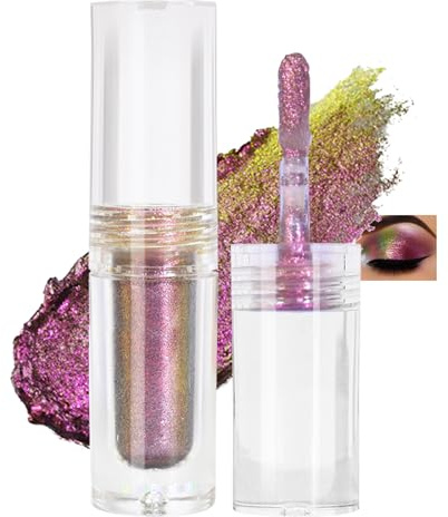Jutqut Flüssiger Chamäleon Lidschatten, Lila Metallic EyeShadow, #06 | Wasserfest Formel, Multichrome Lidschatten, Sparkling Langlebiger, Wischfest, Metallische Glitter Looks