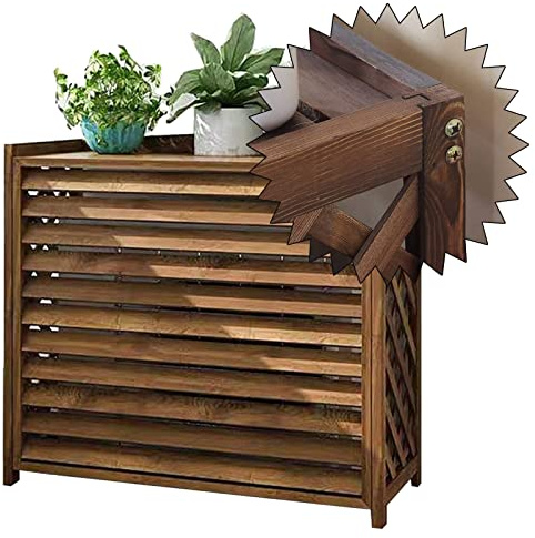 QIYFOZ Valla Exterior para Aire Acondicionado, Pantallas de privacidad, Expositor para Aire Acondicionado, contenedor de Basura, florero Decorativo, contraventanas independient