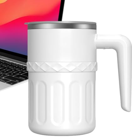 Duroecsain Tasse Auto-Mélangeante | Gobelet Magnétique Rechargeable Avec Couvercle,Tasse À Café Avec Affichage De La Température - Pour Mélange Mixage Chocolat Café Maison Cuisine Bureau Camping