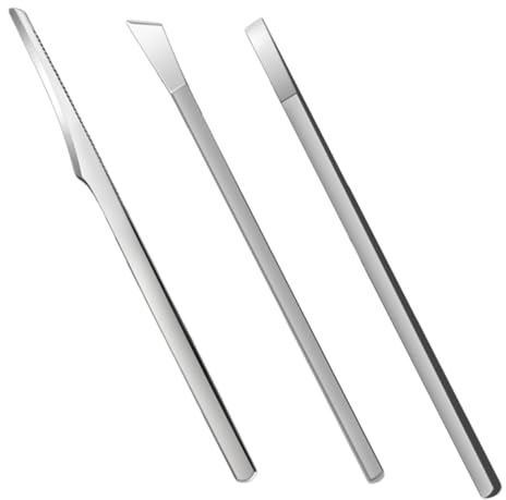 Cabilock Kit para Eliminar Uñas Encarnadas y Tejido Muerto 3 Cuchillos de Acero Inoxidable, Herramientas Profesionales para Pedicura y Uso en Salón