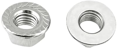 Sechskantflanschmutter aus Edelstahl 304/316 M2.5 M3 M4 M5 M6 M8 M10 M12 M14 M16 M20 Flache Kontermutter mit Zähnen(304Dentate,M20-1PCS)
