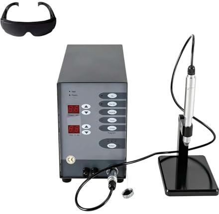 SIEEOUR Macchina per Saldatura ad A-rco ad Argon Pulsato Semiautomatica 100w, Saldatrice a Punti per Gioielli Permanente con Basso Rumore, Kit Portatile per Riparazione di Gioielli