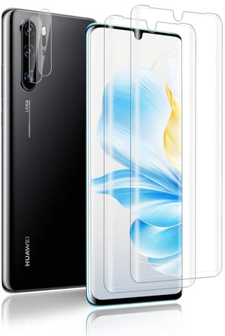 2+2 Stück Schutzfolie für Panzerglas für Huawei P30 Pro (2x Display+2x Kamera) - Hochsensibel, Anti-Fingerabdruck, 9H Härte, kratzfest & stoßfest - Displayschutzfolie, HD Blasenfreie Installation