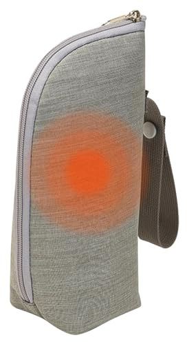 Generisk isolerad flaskväska, omvårdnadskylare värmare, barnhållare påse med, matningshjälp med robust byggnad, modern resestil, tillbehör för mjölk drycker bröstmjölk 23 x 8 x 8 cm, grå, Siehe