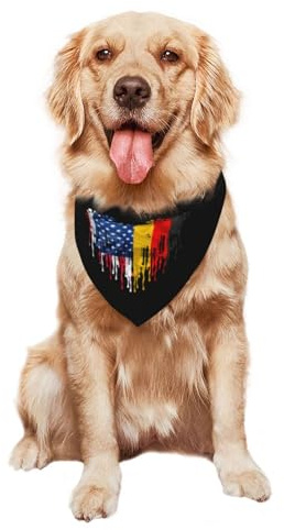 Deutschland Amerika Herzen Deutsche Flagge Hundehalstuch Verstellbarer Hunde Bandana Weich Kopftücher Für Hund Für Geburtstag Kleine Mittelgroße Und Große Hund Hundebekleidung & Zubehör