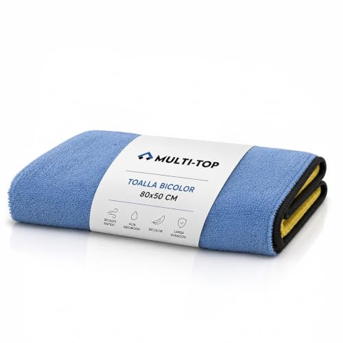 Sisbrill Pack de 5 Toallas de Secado para Coche 80 x 50 cm, Microfibra Gruesa, Ultrasuave y Bicolor para el Coche y la Moto (Pack 1-80x50)