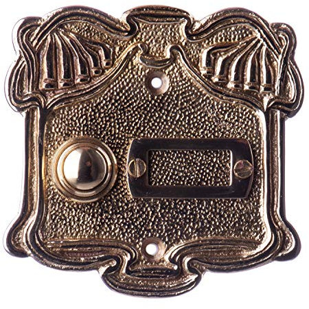 Antik 2000 Klingelschild Namensschild Klingelknopf aus Messing