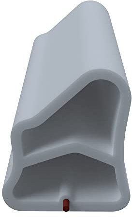 DIWARO.® Stahlzargen-Dichtung SZ314 | grau und weiß | 5 lfm für Haus- und Innentüren. Zum Schallschutz und abdichten der Tür. Bestehend aus TPE (Thermoplastischen Elastomer) (grau)