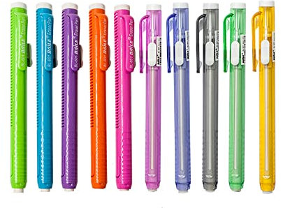 5 Stück Einziehbare Radiergummi Stift, Nachfüllbare Radiergummis Radierer Stift für Erwachsene Kinder Studenten Malen Schreiben (Zufällige Farbe)