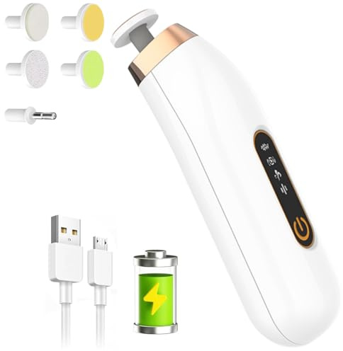 BabyChial Tagliaunghie elettrico per bambini, lima ricaricabile per unghie, 4 modalità di velocità, senza fili, sicura, trapano elettrico per unghie con faretto a LED, 5 lime per unghie per neonati