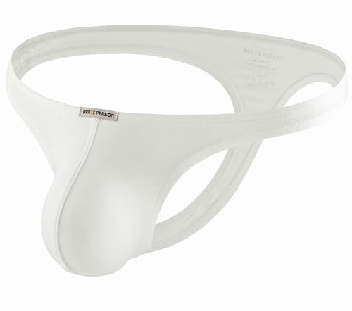 Summer Code Herr G-String och Stringtrosa Stretch Underkläder Andningsbara Underbyxor Låg Midja Thong G-String Män, Vit, XXL