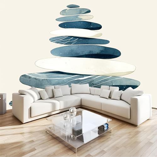 Fotomurales Decorativos Pared Piedra del arte de la pintura de la tinta Papel pintado Tejido No Tejido Decoración de Pared, Salones, Habitaciones Decorativos Murales Moderna Fotográfico 200x140 cm