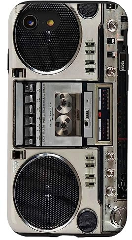 Vintage 80er Jahre Boombox Ghettoblaster Hülle für iPhone SE (2020) / 7 / 8