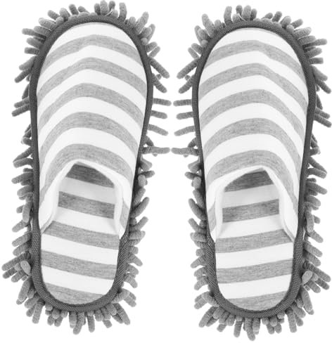 Beavorty Zapatillas Divertidas para Limpieza Mopa De Chenilla Lavables y Cómodas