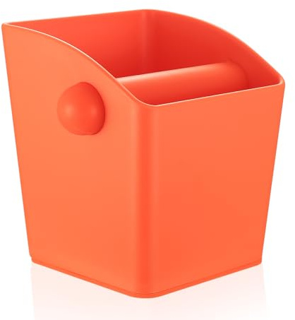 Récipient à café pour porte-filtre, accessoires, récipient de ramassage pour machine à café porte-filtre, boîte à expresso pour conteneurs de marc de café, boîte de ramassage Barista Knock Box, orange