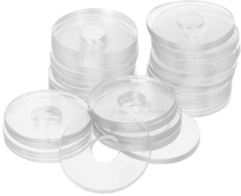 ROMISBABA 50 Stück Transparente Vinyl Unterlegscheiben 0,79 Zoll Rund Flach Schraubendichtungen Ersatz Für Duschgriffe Schrauben Zubehör