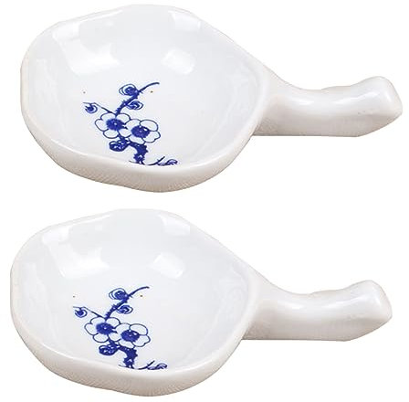 NUOBESTY Keramik Tintenschale 2 Stück Verschleißfest Und Bruchfest Kompakte Kalligraphie Tintenplatte Für Traditionelle Chinesische Tuschemalerei