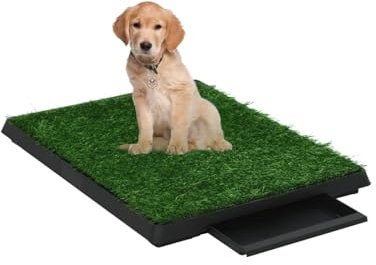 qohoio Toilette per Animali 2 pz con Erba Sintetica Verde 63x50x7cm WC,Materiali per l'addestramento dei Cani,Tappetini igienici per cani-170767