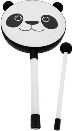 ifundom 2stücke Handtrommel Für Kleinkinder Percussion-instrument Mit Glocke Und Becken Sicherer Kunststoff Für Junge Mädchen Tragbar Für Bildung Und Spiel Niedliches Cartoon-design