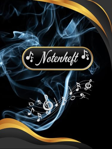 Notenheft Geige Notenbuch Cello Violine Musikunterricht Bratsche Notenlinienheft Große Lineatur Geigenunterricht Anfänger Violoncello Kontrabass ... da Gamba Notensysteme Musiker Rebec 02B06