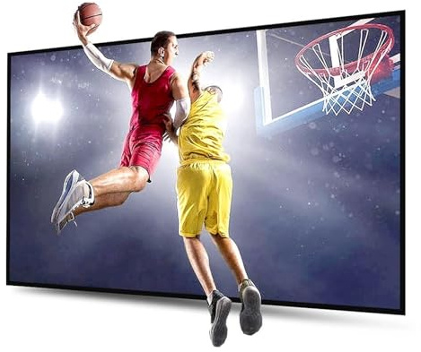 videoproyector Pantalla proyector Pantalla de proyector antiluz 16/9, Pantalla de Cine en casa de Tela Reflectante de 120/100/60 Pulgadas, proyector 4K 1080P(100 Inch)