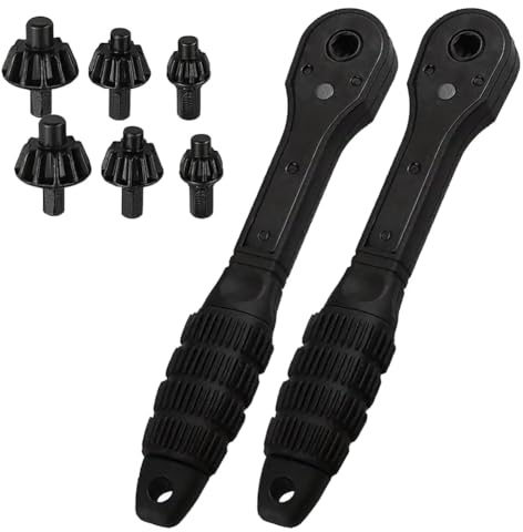 Harewtwy Chiave A Cricchetto per Mandrino da Trapano 2 In 1, Chiave A Cricchetto per Mandrino da Trapano 2 In 1, Chiave per Trapano In 4 Pezzi, Confezione da 2