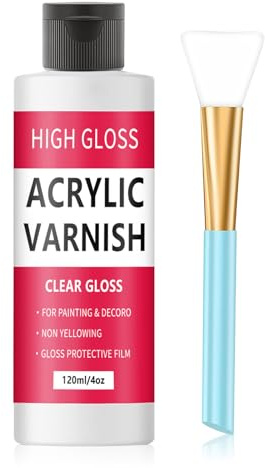 Air Dry Clay Glaze, 120 ml Esmalte para Arcilla de Secado al Aire | Air Dry Clay Varnish, barniz brillante para pasta de modelar, barniz transparente brillante para evitar grietas