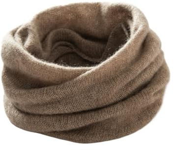 CBFMFVFROR Bufanda de cachemir for mujer, ligera, con cuello alto y lazo, suave y tejida.(Khaki)