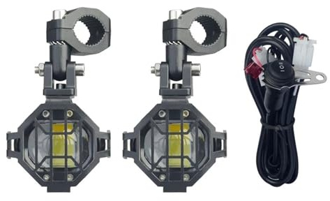 Moto Projecteur Spot Phare Auxiliaire LED Blanc/jaune 100 W Pour BMW R1200GS F800GS F700GS F650 K1600, Projecteur Antibrouillard/phare Longue Portée(1 jeu)