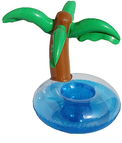 Chrees Porte-Boissons Gonflables pour Piscine, Porte-Boissons Gonflables, Bain Flottant, Conception de Palmier, Gonflable, Dessous de Verre pour Baignoire à Remous pour Fête à la
