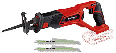 Einhell Akku Säbelsäge TE-AP 18 Li Solo Power X-Change (Lithium Ionen, 18 V, werkzeugloser Sägeblattwechsel, max. 100 mm in Holz, ohne Akku und Ladegerät, inkl. 2 kwb HCS-Sägeblätter, Japanverzahnung)
