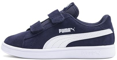 PUMA Unisex Kids Smash V2 Sd V Ps Baskets, Peacoat Puma White, 35 EU